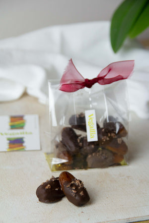 Chocolate Covered Dates with Cacao Nibs