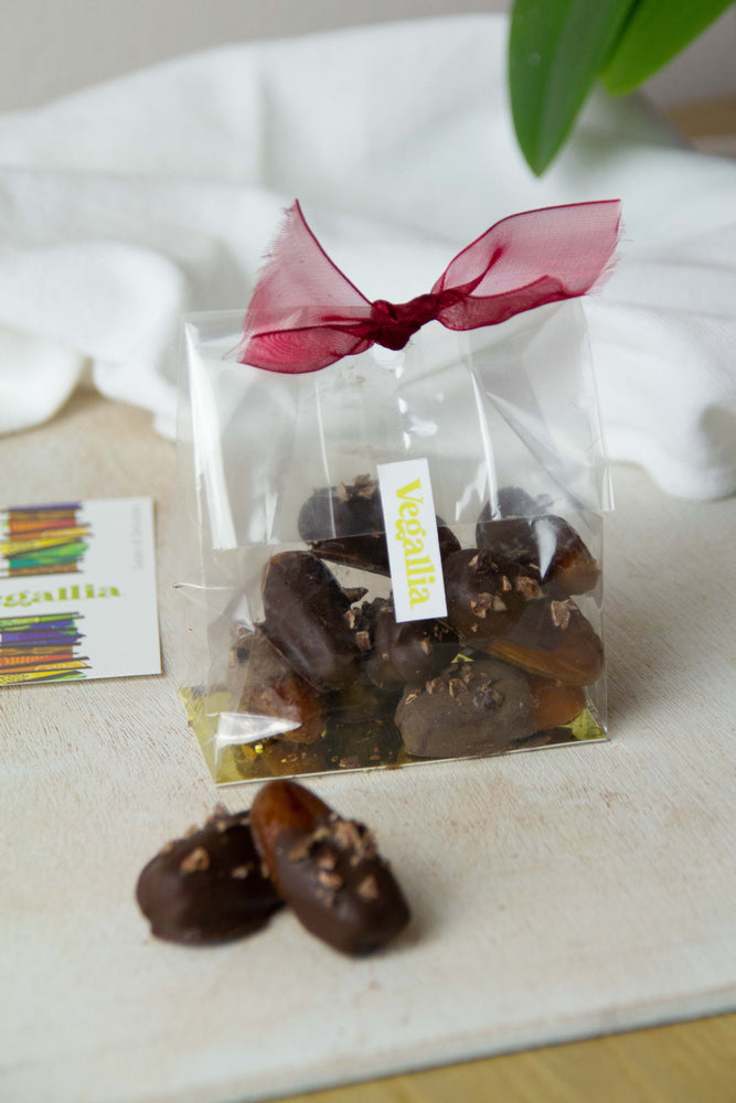 Chocolate Covered Dates with Cacao Nibs